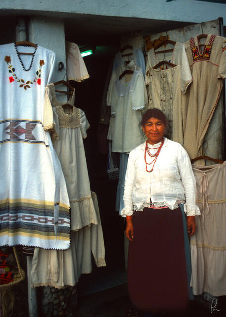 Kodachrome original, Quito, Otavalo, Dressmaker, Ecuador, keane photography, tim keane